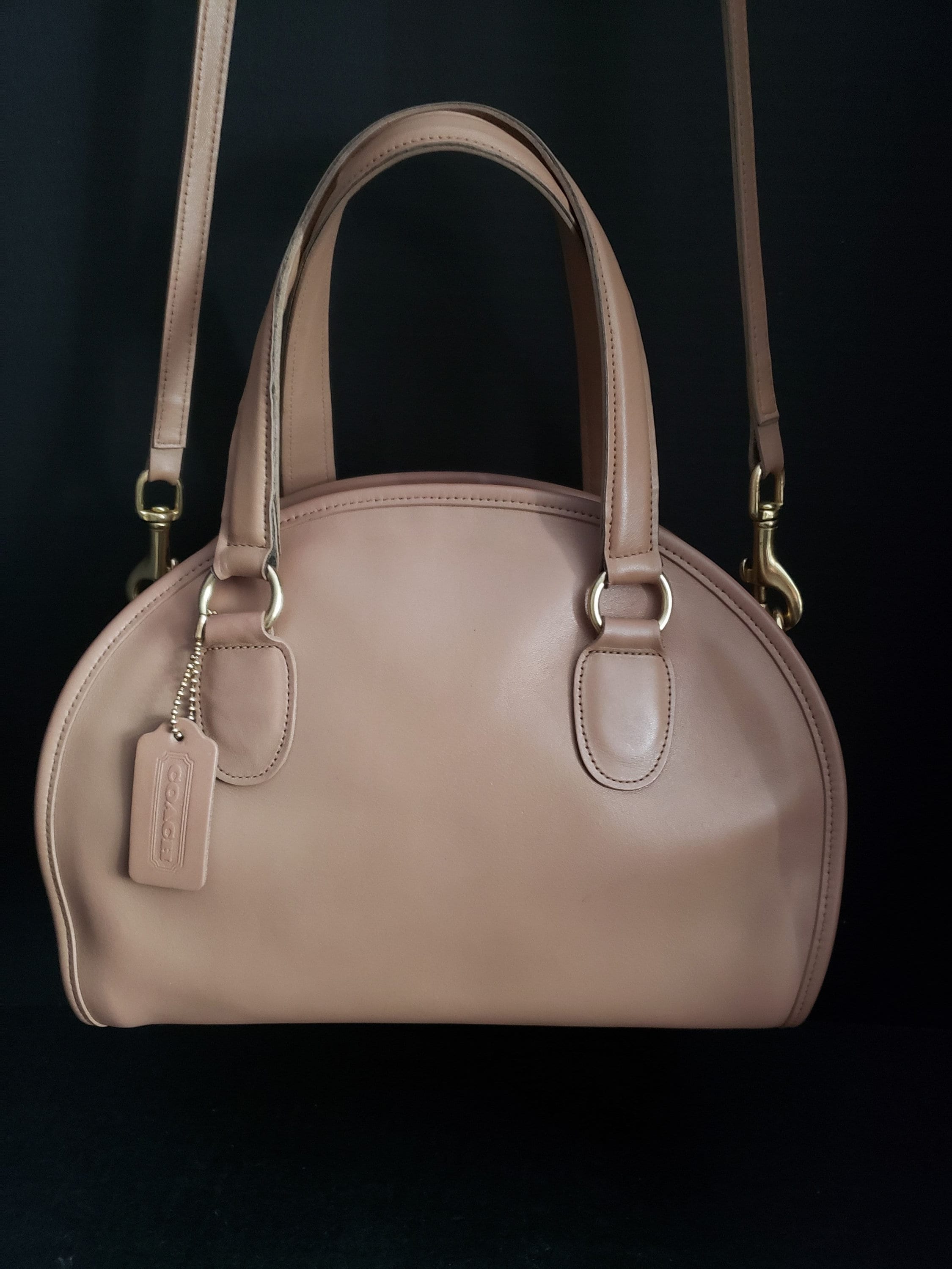Vintage Coach PUTTY CHADWICK Bowler Bag Satchel - Brass Hardware
