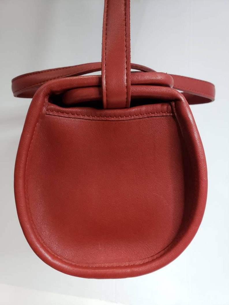 RARE Dark RED Vintage Coach Geometric ROLL Bag 9045 Etsy