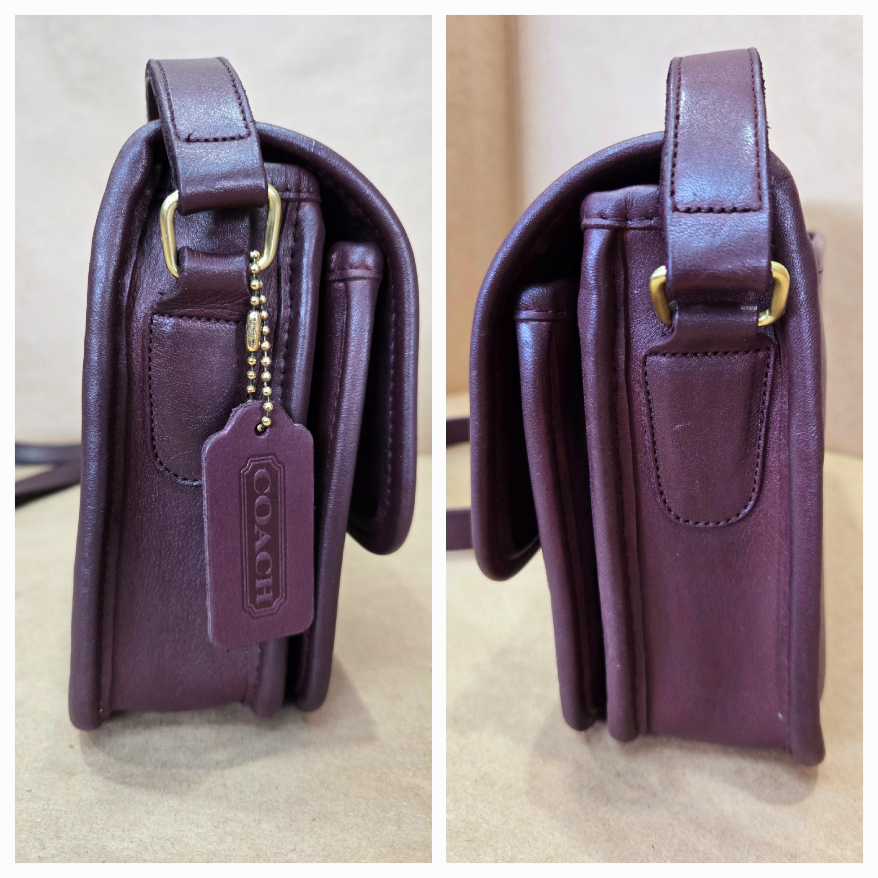 Vintage Coach CUSTOM Oxblood COMPARTMENT Bag #9850 *excellent Plus 