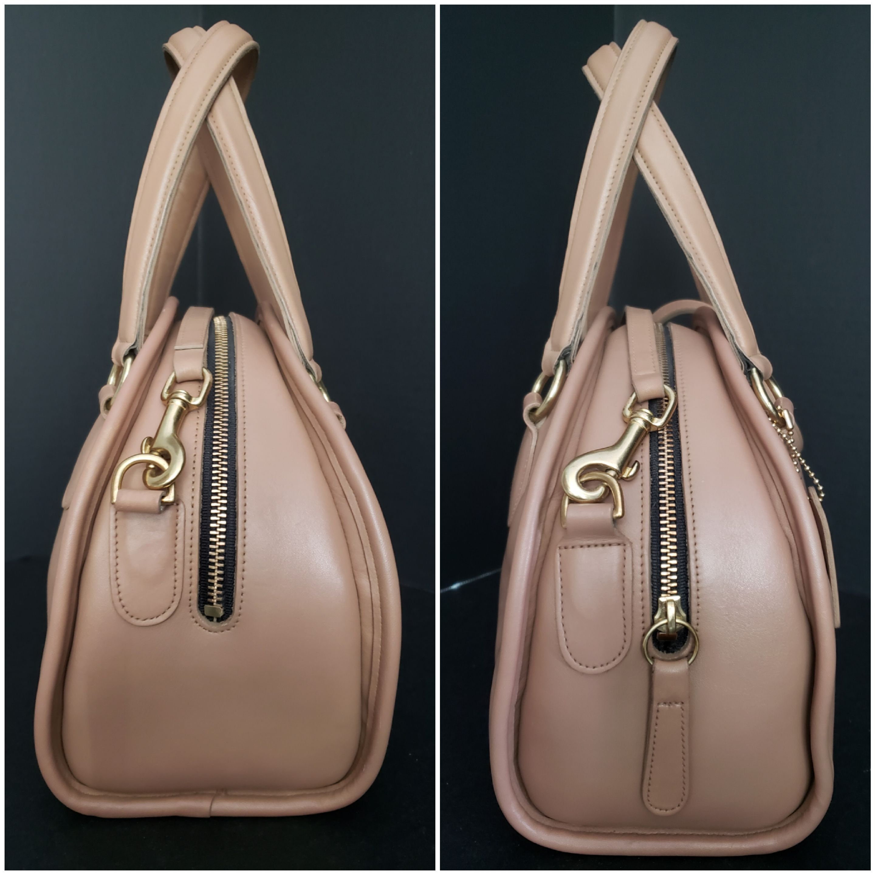 Vintage Coach PUTTY CHADWICK Bowler Bag Satchel - Brass Hardware