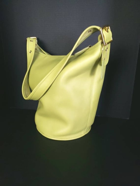 MINT: LIME GREEN Extra-large Duffle Sack Vintage Coach 9085 