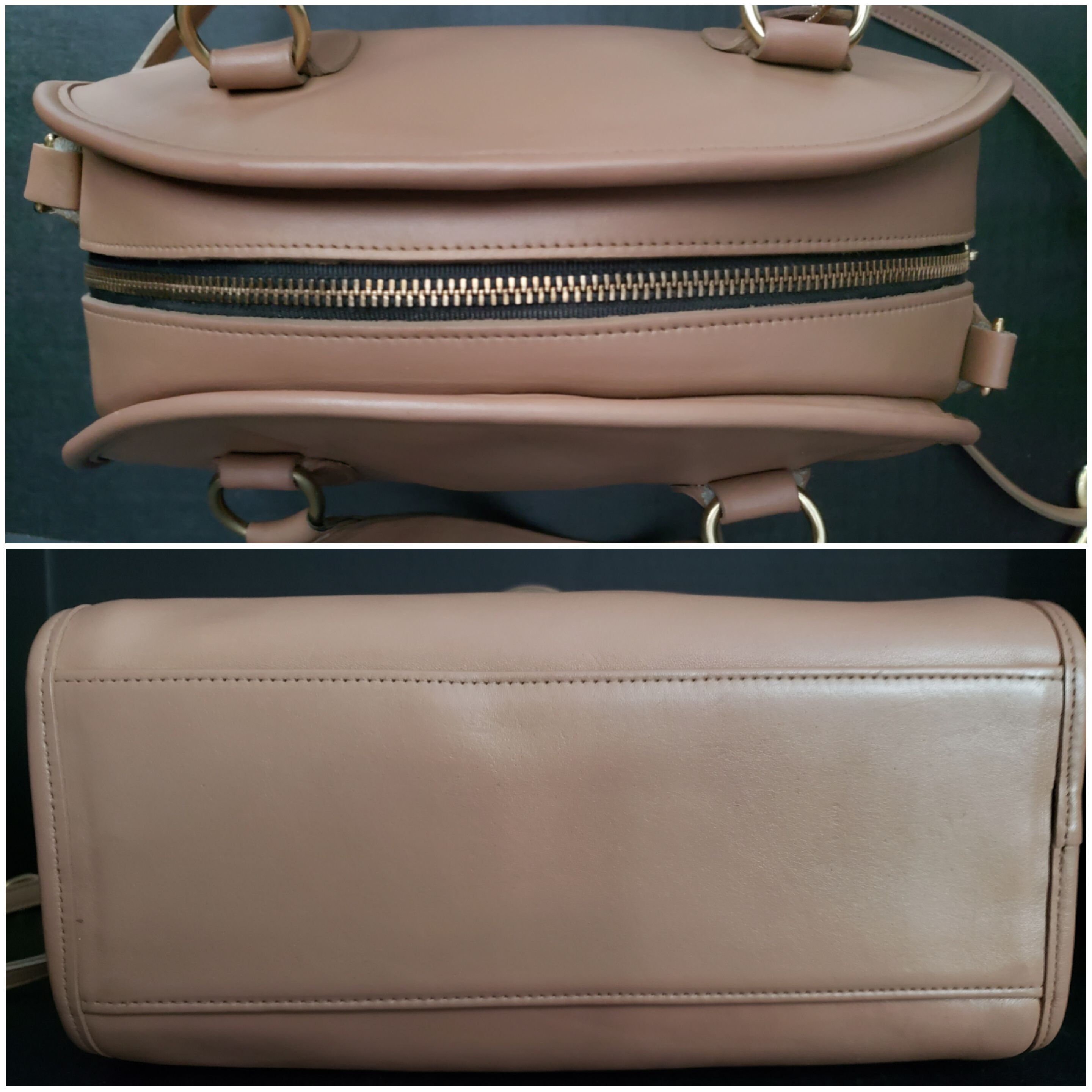 Vintage Coach PUTTY CHADWICK Bowler Bag Satchel - Brass Hardware