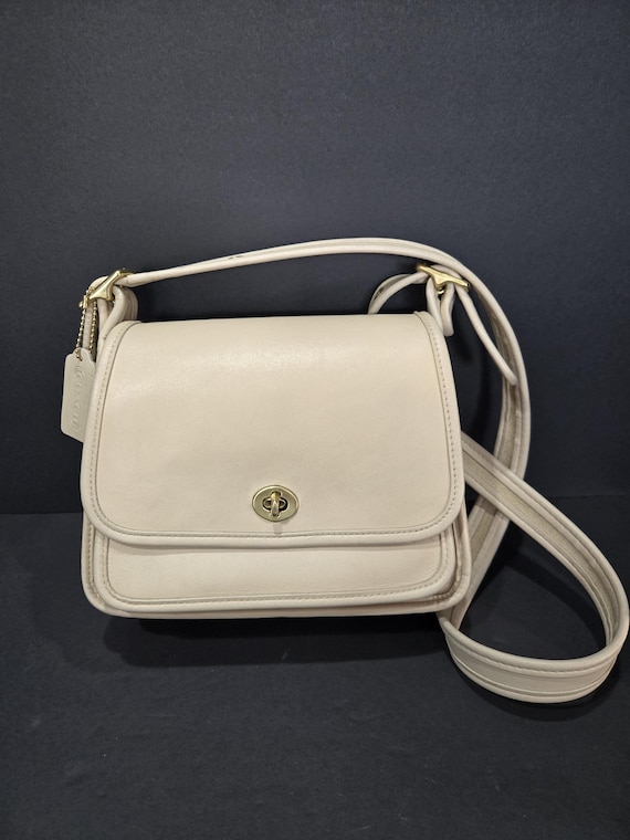 Vintage Coach Bone RAMBLER Legacy Bag - Bone/ivory Style #9061