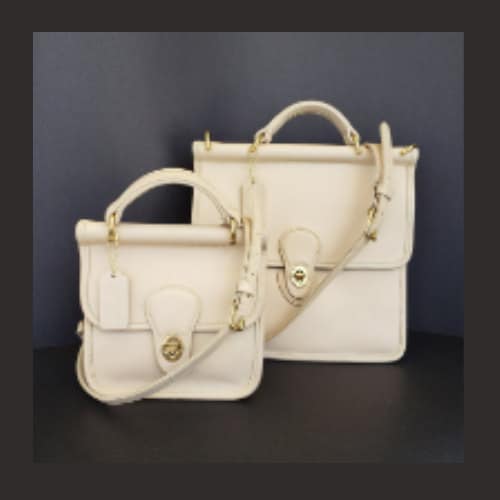 Near MINT: DERBY BAG - Vintage Coach Bone, Cream, off White