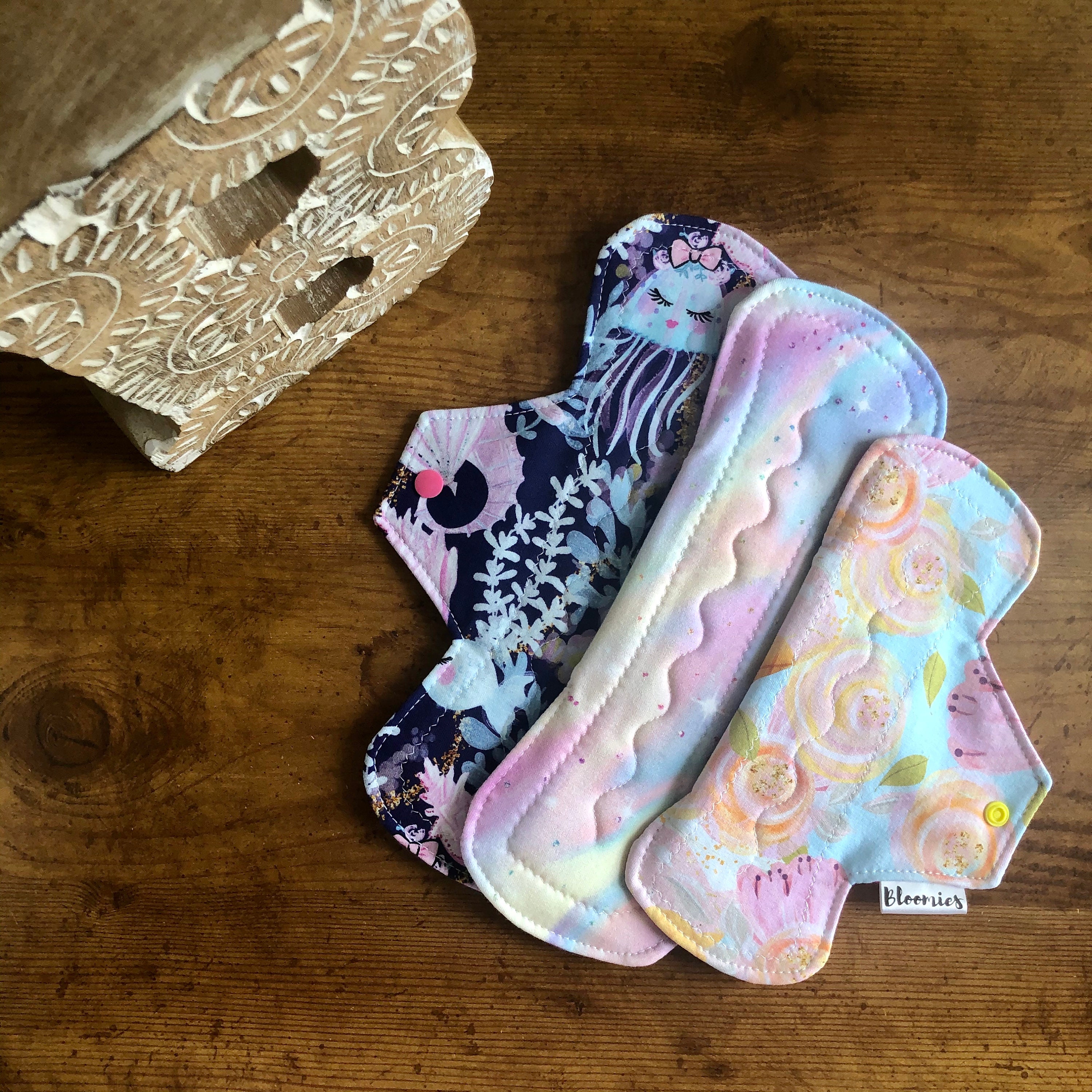 Reusable menstrual pads light moderate heavy 100 cotton Made Etsy