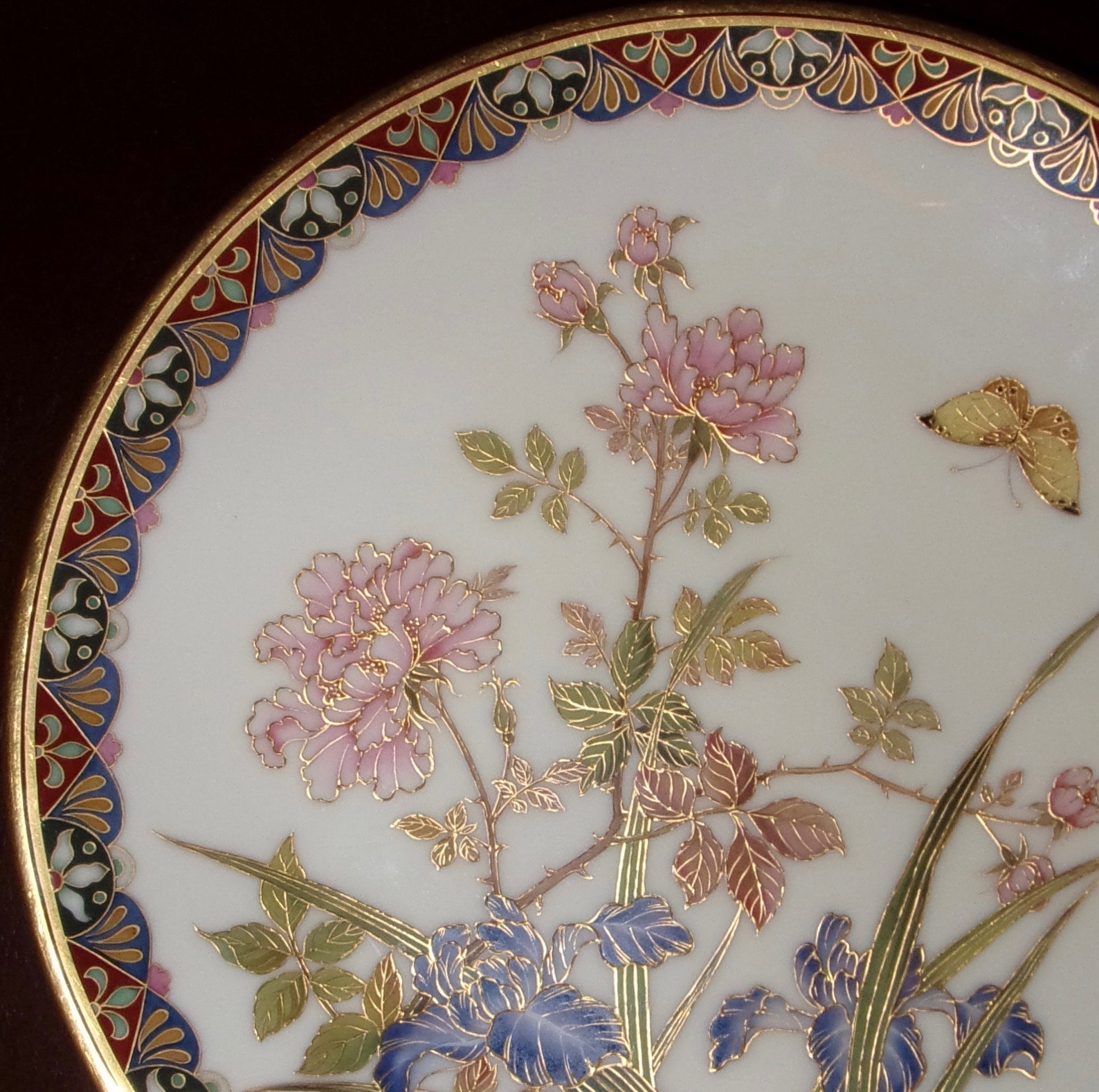 Una placa de gabinete antique Mintons Pseudo Cloisonne | Etsy