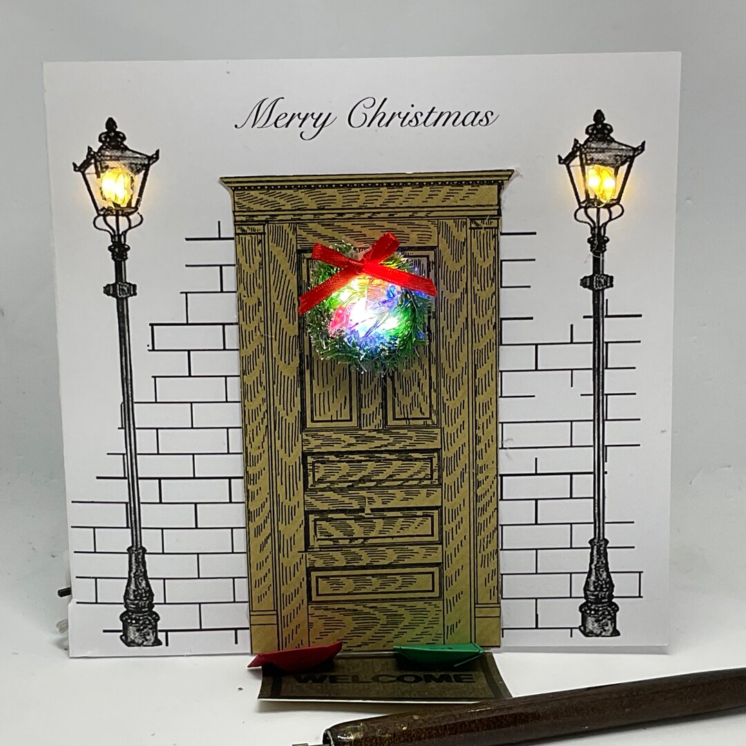 Light up Christmas Card Christmas Decorations Personalised Etsy UK