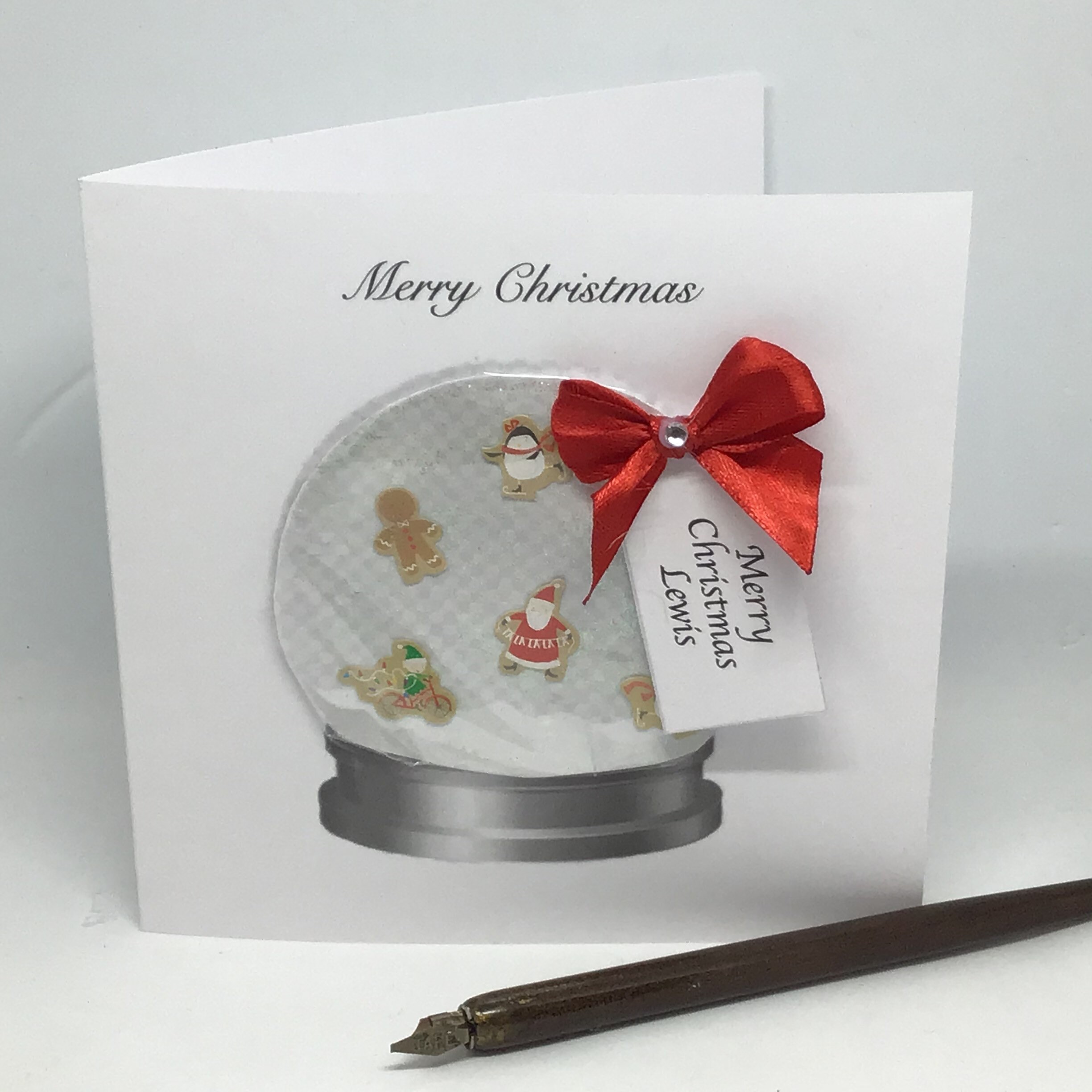 Snow Globe Christmas Card 