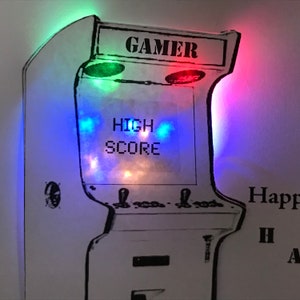 Personalised Gamer Greeting Card Light up Birthday Card, personalised, handmade Teenager card, Son, Daughter, Boyfriend, image 5