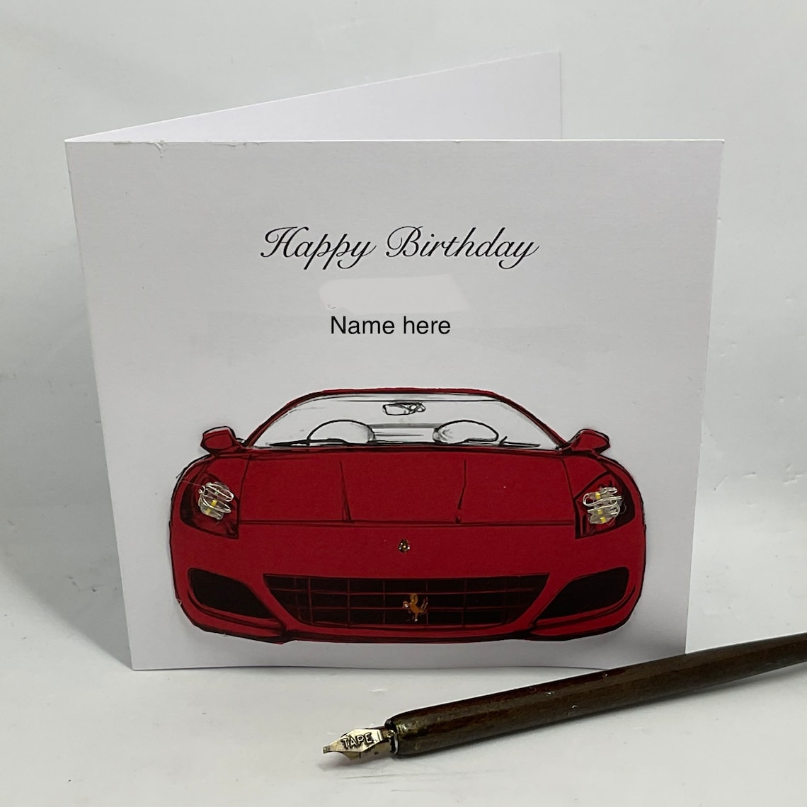 Red Sports Car Birthday Card Personalised Sports Car Light up Etsy UK