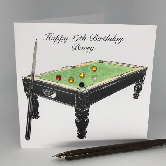 Birthday Card Snooker Player Card NEW Snooker Blank Greeting Card Any Occasion 