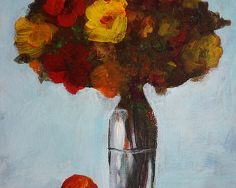 Original artwork acrylic on canvas  "Vase 08.27"