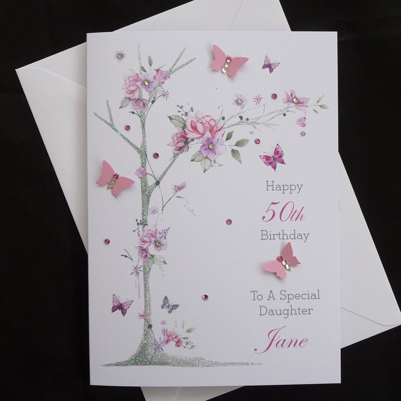 personalised handmade a5 birthday card any age name etsy