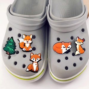 Fox shoes pin children&#39;s shoe clip shoes pin, charms for shoes for Easter Santa Claus Advent calendar gift Christmas