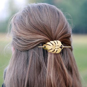 Blad haarspeld zilver goud metalen haarspeld haaraccessoire haarspeld haarspeld bladeren bladgoud