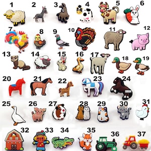 Pets Shoes Badges Children Animals Horses Cat Dog Donkey Chickens Pendant Frog for Santa Claus Advent Calendar Christmas