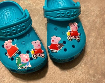 Piggy Crocs Badges pour chaussures enfants pince à chaussures épingles insignes pour pâques père noël calendrier de l'avent noël