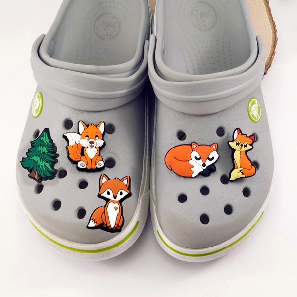 Fox Crocs Charm Shoe Clip Shoes Pin Crocs Jewelry, Charms for Shoes for Easter Santa Claus Advent Calendar Christmas