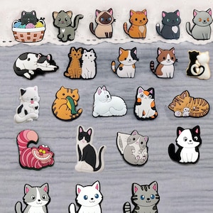 Cat shoes pins, shoe pins, pendants, children&#39;s shoe clips, gift for Easter, Santa Claus Advent calendar Christmas