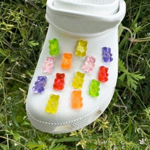 Gummy bear shoes pins, COLOR CHOICE chocolate food charms for Santa Claus Advent calendar Christmas