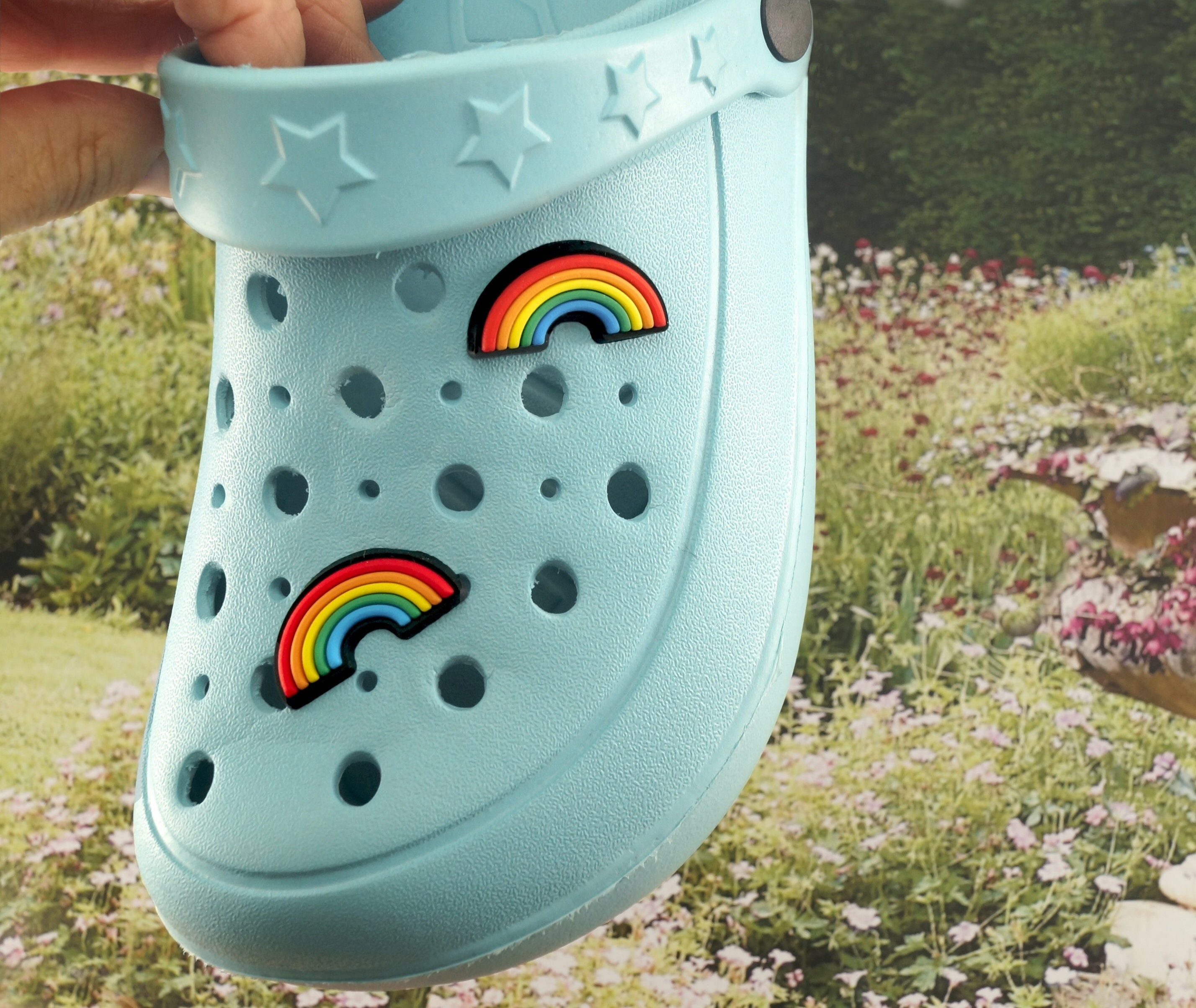 Størrelse sokker aIDS Rainbow Crocs Shoe Charm Shoe Clip Jibbitz Crocs Jewellery - Etsy