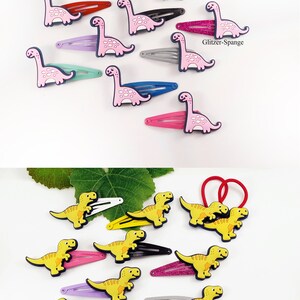 Dino hair clips children T-Rex children's hair clip UNISEX hair clip boy for Easter Santa Claus Advent calendar Christmas image 6