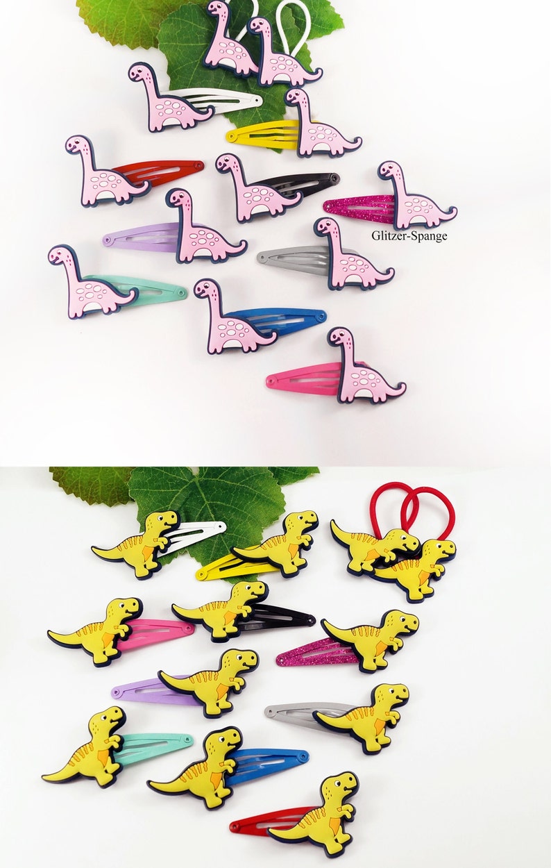 Dino Hair Clips Children T-Rex Children Hair Clip UNISEX Hair Clip Boy for Easter Santa Claus Advent Calendar Christmas image 6