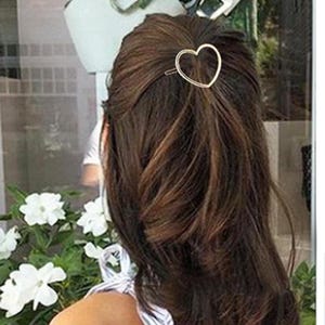 Heart hair clip silver or gold hair clip hair clip metal