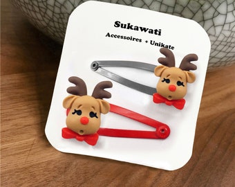 Elk hair clip children's Christmas elk hair accessories gift for Advent calendar gnome Santa Claus gnome gift
