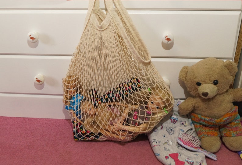 Toy bag children/'s bag shopping net net bag kids tote bag beach bag playground bag sustainability for environment