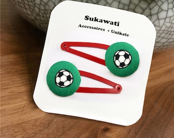 Football hair clips boys children football hair clip hair tie UNISEX hair clip boy Santa Claus Advent calendar Christmas