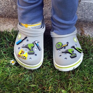 Véhicules de chantier Crocs Badge Pelle Camion Bétonnière Chariot élévateur Chaussures Pince à chaussures Pompiers, Charmes de voiture image 8