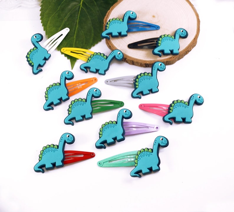 Dino hair clips children T-Rex children's hair clip UNISEX hair clip boy for Easter Santa Claus Advent calendar Christmas image 4