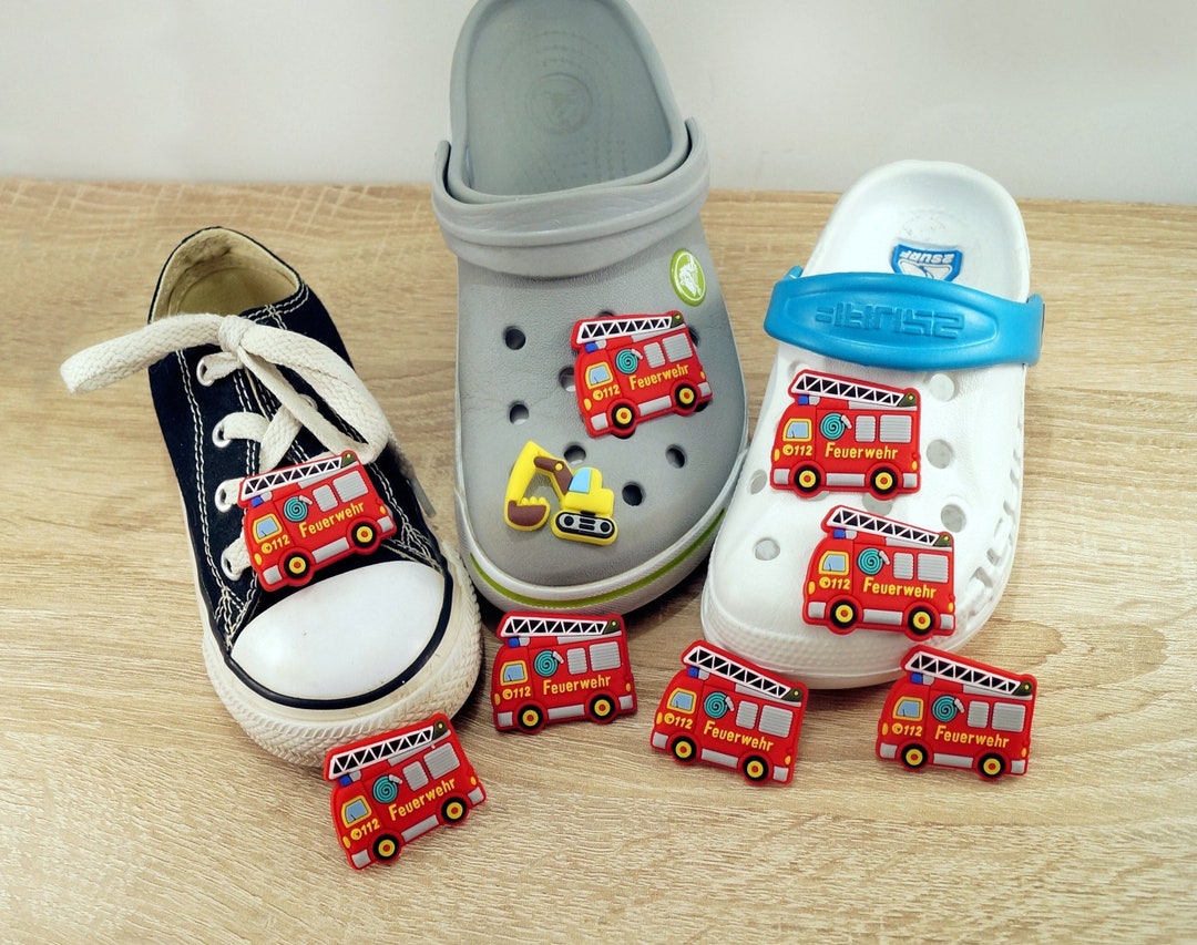 Fire Department Excavator Crocs Charm Shoe Clip Badge Shoe Buckles