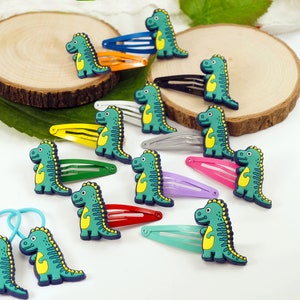 Dino Hair Clips Children T-Rex Children Hair Clip UNISEX Hair Clip Boy for Easter Santa Claus Advent Calendar Christmas image 7