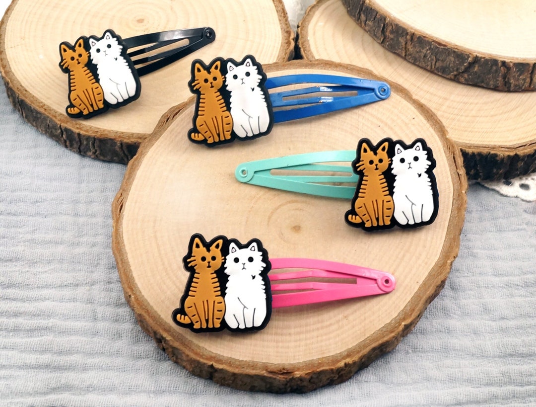 Cat Hair Clips Cat Hair Tie Animals Children's Hair Etsy