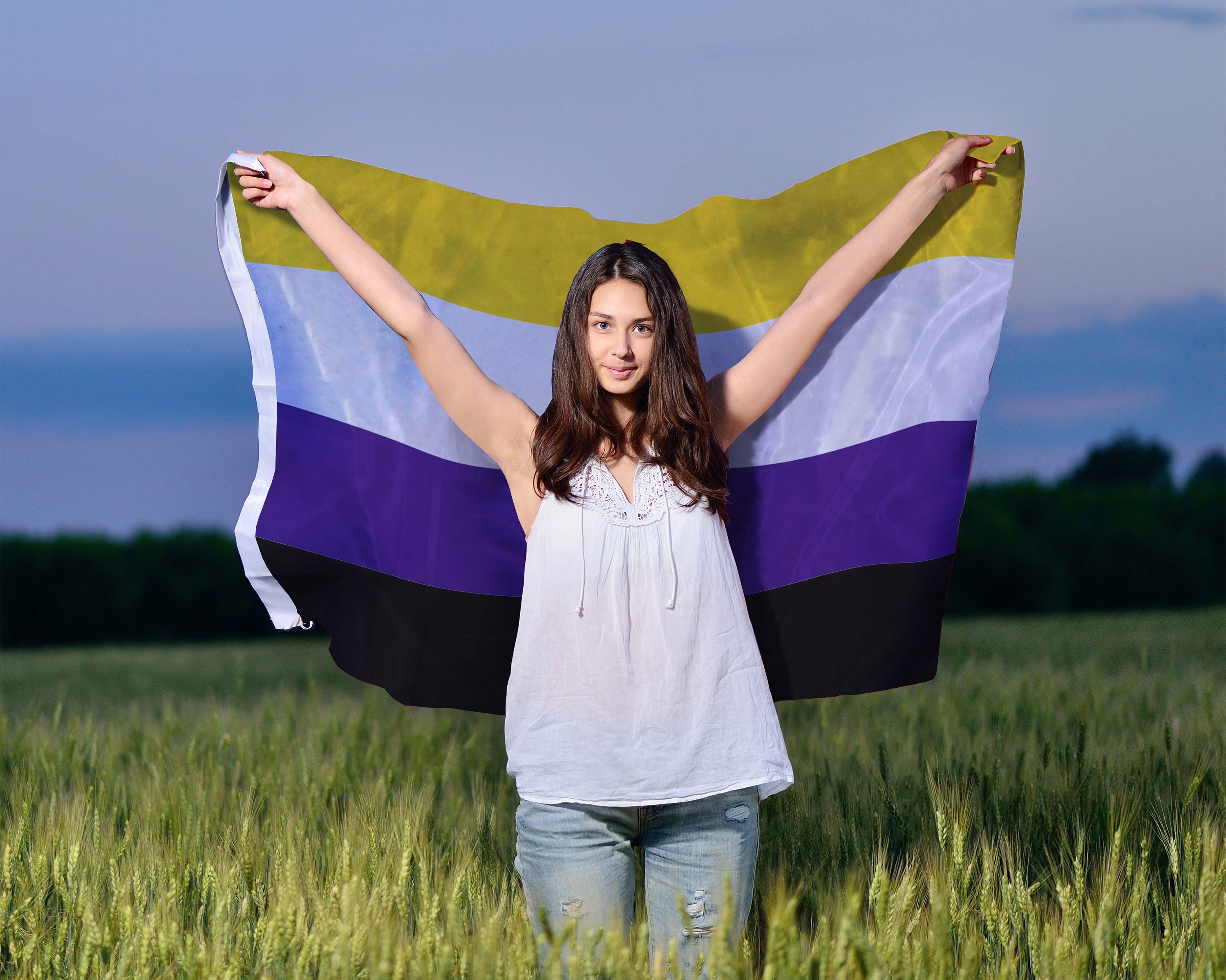 3x5 Non-Binary Pride Flag 3x5ft with Grommets LGBTQIA NB Pride 100D Premium | UK 3x5 Non-Binary Pride Flag 3x5ft with Grommets LGBTQIA NB Pride 100D Premium | UK