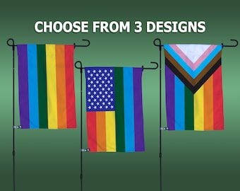LGBTQ Pride Garden Flag: Weather-Resistant Double-Sided Polyester (12” x 18”)