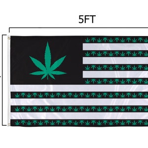 Cannabis Nation Flag 3x5 – Weed/Pot Flag, Durable Polyester image 2