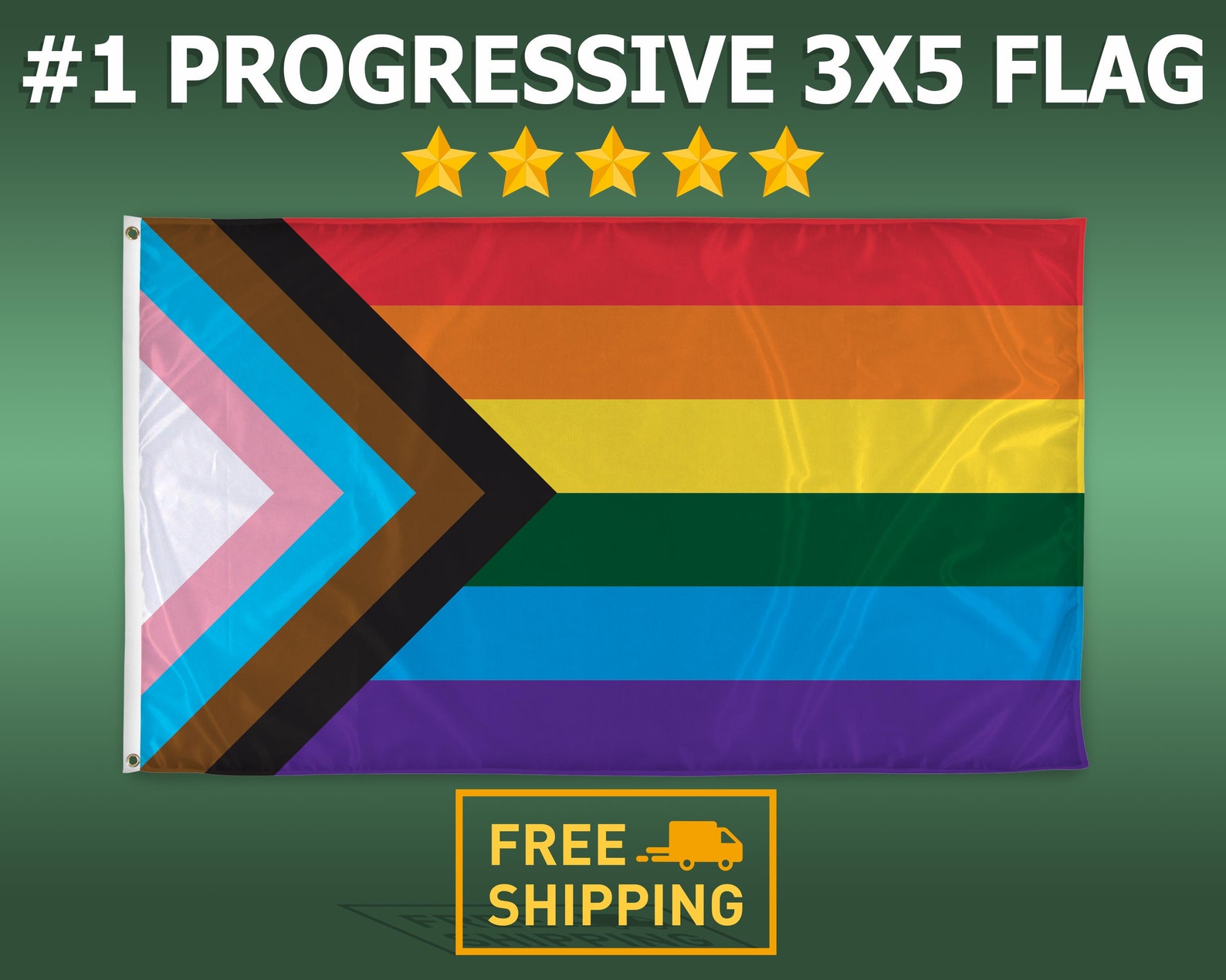 Progressive Pride Flag All Inclusive LGBTQ Pride Flag Etsy