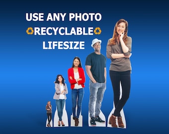 Custom Life Size Photo Standee: Coroplast Cutout for Parties & Gifts