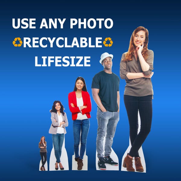Custom Life Size Photo Standee: Coroplast Cutout for Parties & Gifts