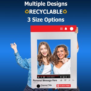 Personalized Social Media Selfie Frame, Instagram Frame, Facebook Frame, Twitter Frame, Photo Booth Props for Birthdays, Parties, and Events