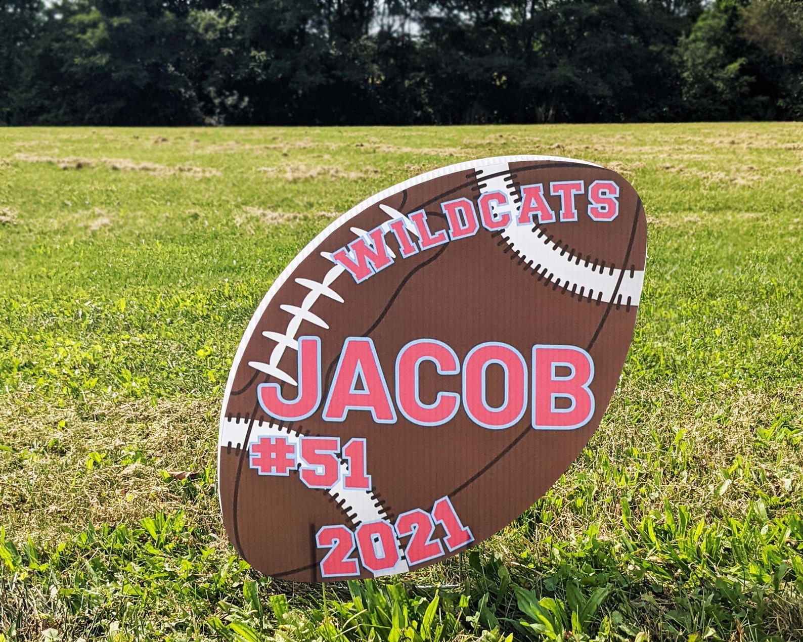 Personalized Football Yard Signs With Team Name Number & Etsy