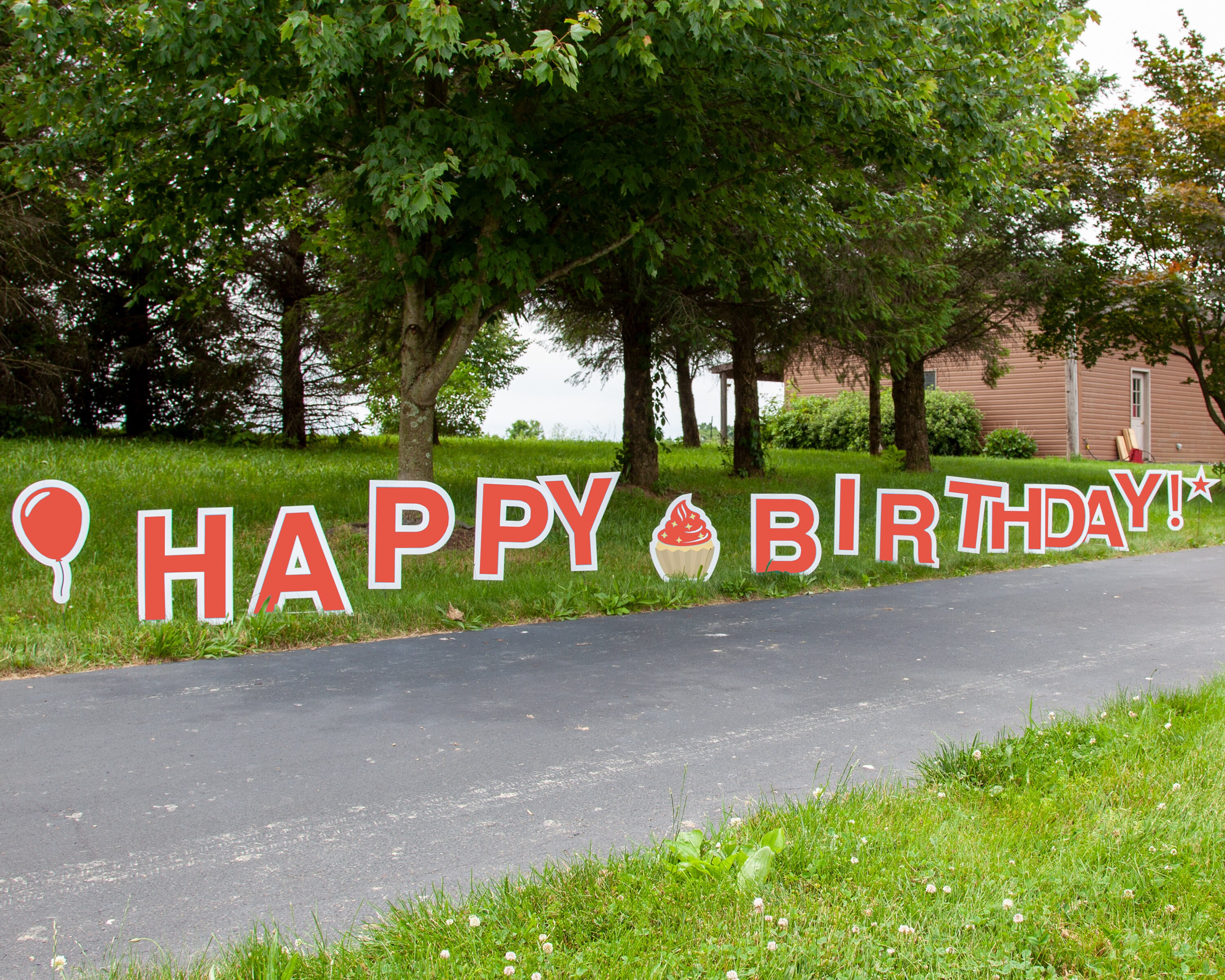 Happy Birthday Lawn Decorations Birthday Decorations Large Etsy