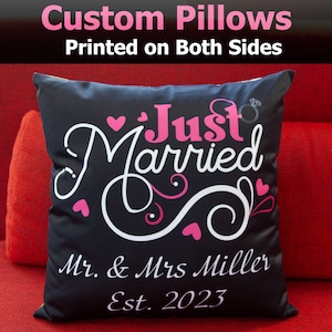Custom Pillow, Double-Sided Photo Pillow, Personalized Pillow Gift, Customizable Throw Pillow with Photos, Text, or Collages