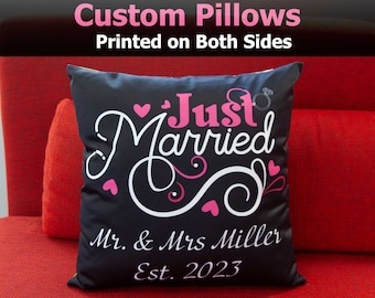 Custom Photo Pillow: Double-Sided Personalized Throw Pillow (16x16)