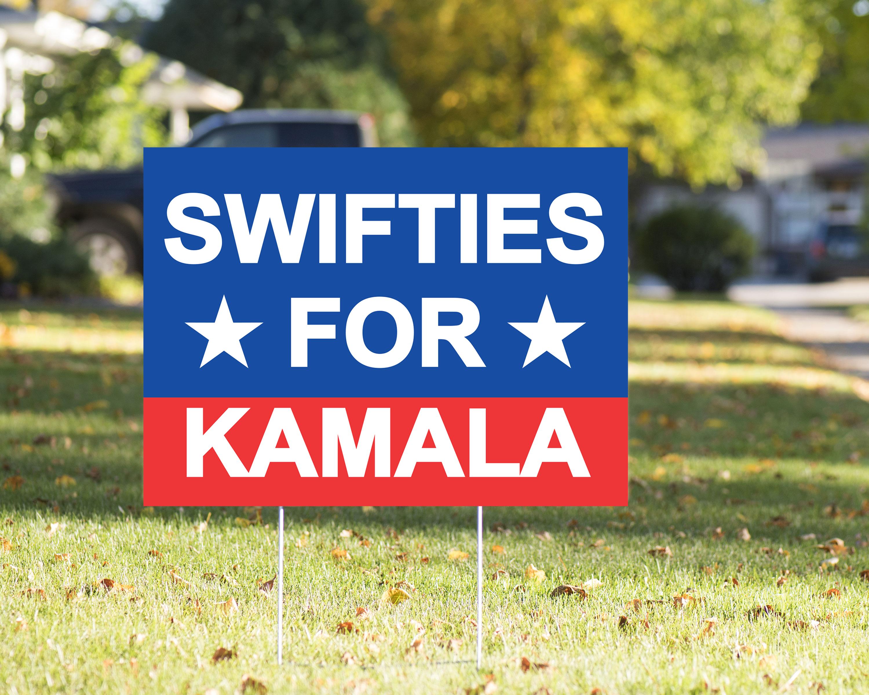 Swifties for Kamala Yard Sign Kamala Harris Yard Sign 23in X 17in  Weatherproof Sign With Stakes Included Taylor Swift Election Sign - Etsy  Canada