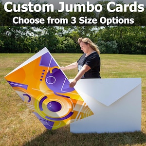 Custom Giant Greeting Card with Envelope Included Big Happy Birthday Cards Oversized Anniversary Card Choose Your Size image 1