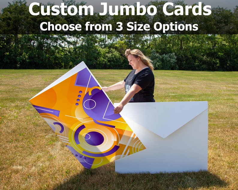 Custom Giant Greeting Card with Envelope Included Big Happy Birthday Cards Oversized Anniversary Card Choose Your Size image 1